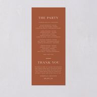 Bohemian Arch Wedding Programs Copper Signature