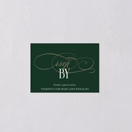 Polished Photo Foil QR Code RSVP Cards Emerald Signature Standard