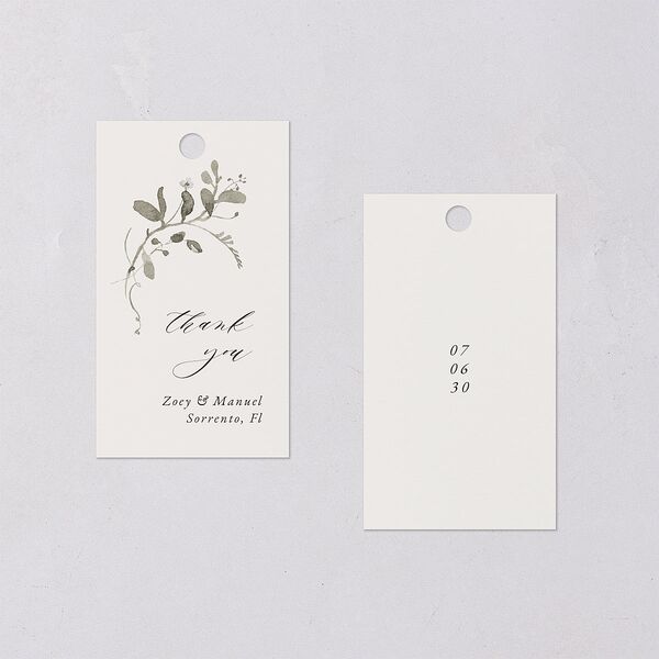Curved Garland Favor Gift Tags Champagne Signature