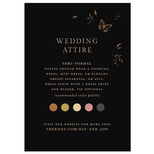 Antique Garden Lace Floral Wedding Attire Cards Midnight Signature Standard