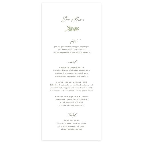 Romantic Branches Menus Eucalyptus Signature