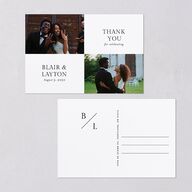 Elegant Photo Apex Thank You Postcards Pure White