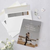 Vintage Romantic Photo Wedding Invitations Copper Signature Blank No Standard