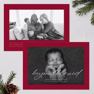 Beyond Blessed Holiday Cards Garnet Signature Blank Standard Landscape