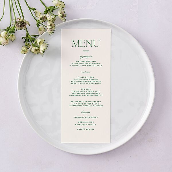 Hawaiian Tropical Orchid Oval Menus Crimson Signature