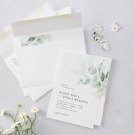 Romantic Greenery Wedding Invitations Tide Pool Signature Blank No Standard