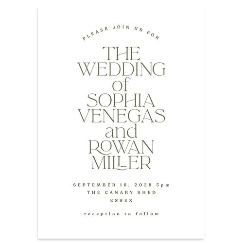 Classic Stack Wedding Invitations Dark Camo Signature Blank No Standard