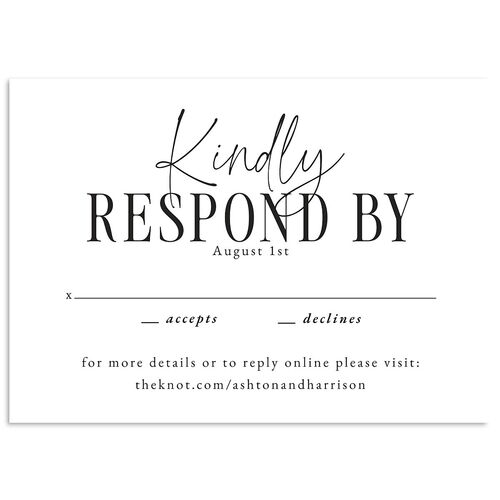 Timeless Lockup Wedding Response Cards Charcoal Signature Standard