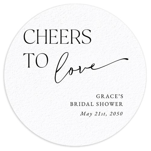 Nothing Fancy Bridal Shower Wedding Day Coasters Pure White Cardboard Circle