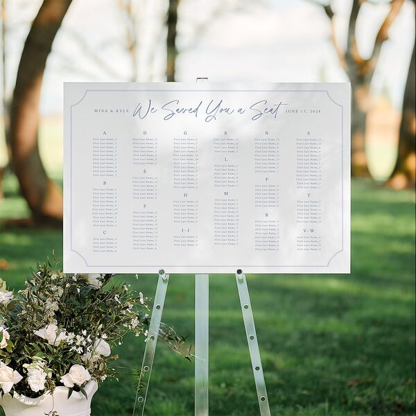 Fairytale Wildflower Crest Standard Seating Chart Large Pure White Standard Indoor Foam Core L Seating