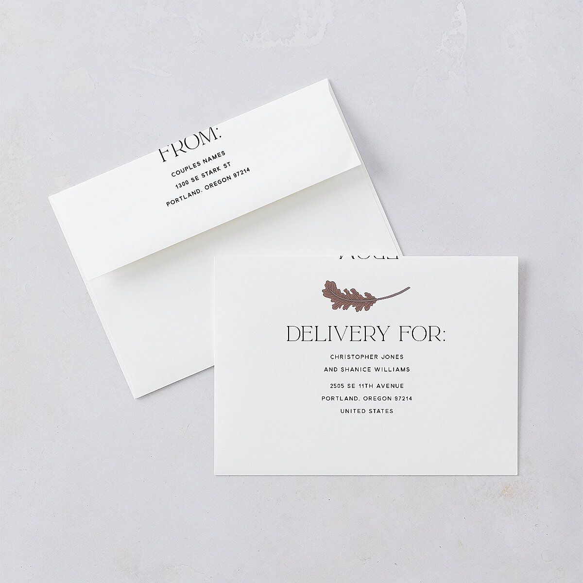 Climbing Leaves Rehearsal Dinner Invitations Copper Signature Blank