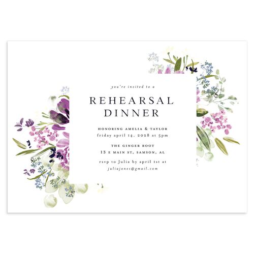 In Bloom Rehearsal Dinner Invitations Regency Signature Blank Standard