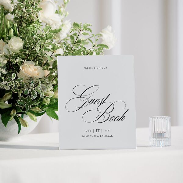 Vintage Flourish Bar Bended Tabletop Sign X-small Pure White Standard Plastic XS Tabletop Bar
