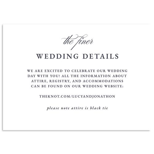 Branches Monogram Wedding Enclosure Cards Midnight Navy Signature Standard