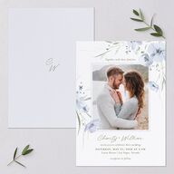 Floral Photo Wedding Invitations Ocean Signature Blank No Standard