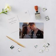 Ethereal Floral Save the Date Postcards Sheer Lilac