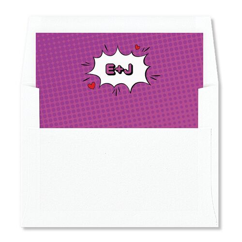 Comic Book Love Story Envelope Liners Iris Standard