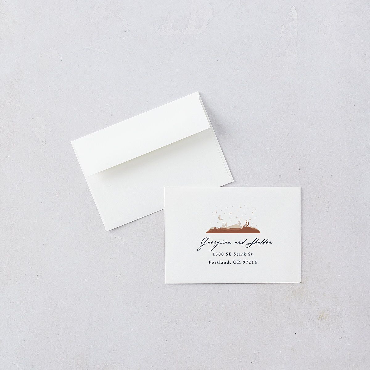 Desert Moon Wedding Response Cards — view 3