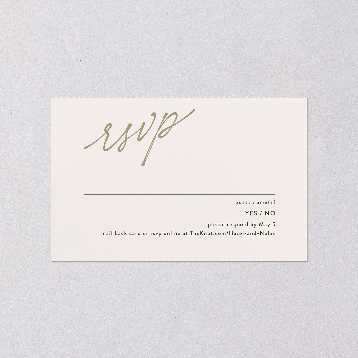 Forever Arch All-in-One Wedding Invitations Moss Signature Light Both Recipient and Return Addresses No