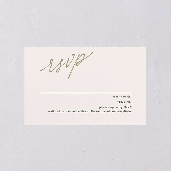Forever Arch All-in-One Wedding Invitations Moss Signature Light Both Recipient and Return Addresses No