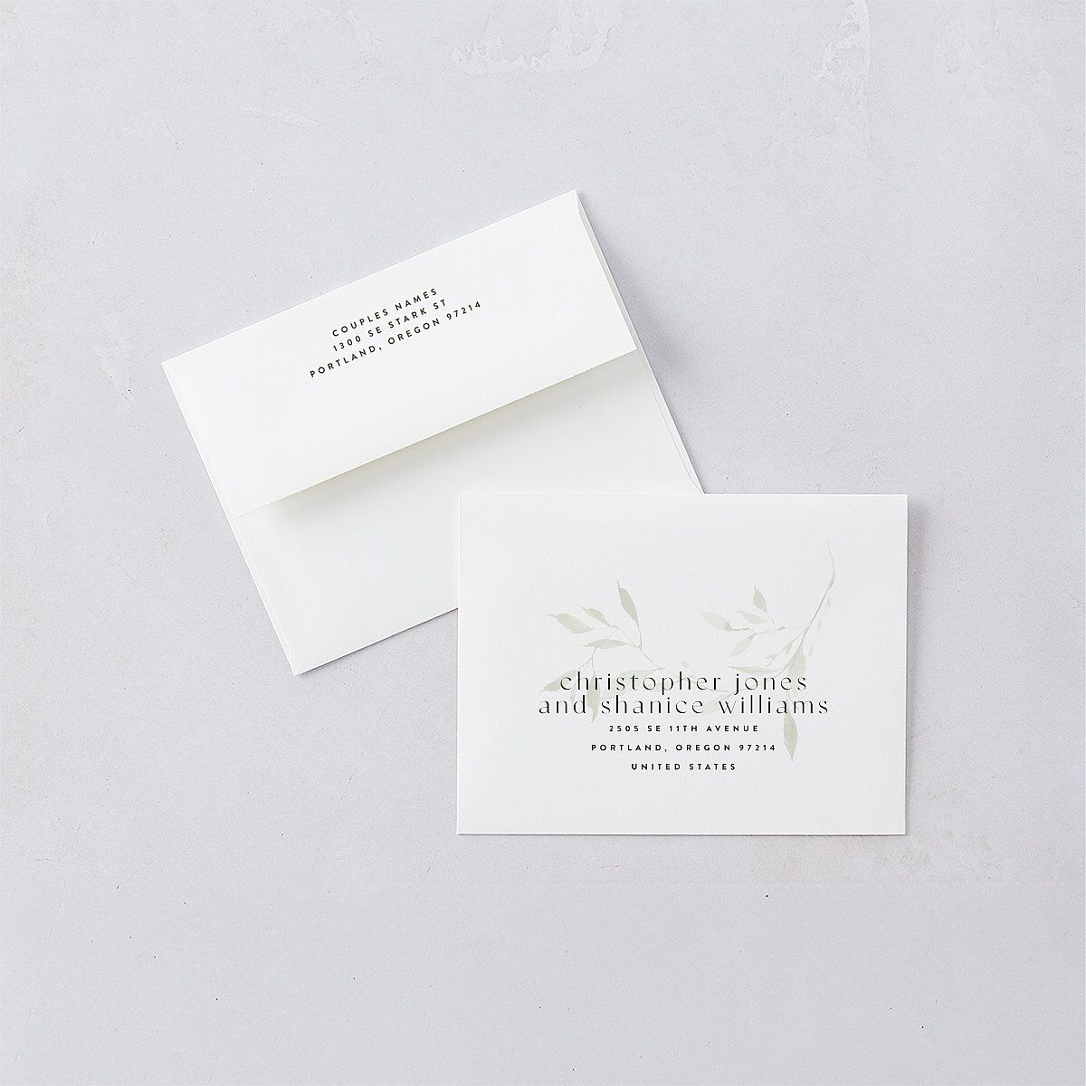 Pressed Leaves Thank You Cards Thyme