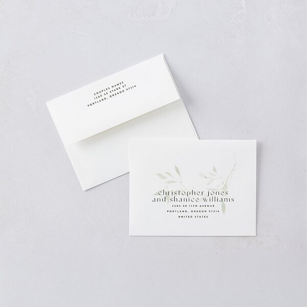 Pressed Leaves Thank You Cards Thyme