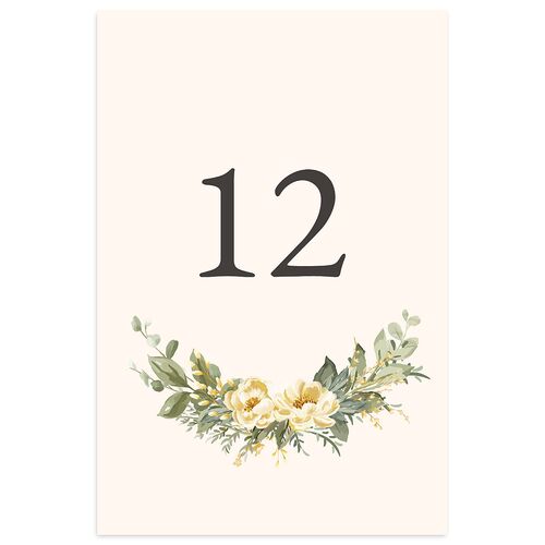 Greenery Laurel Table Numbers Dijon Signature