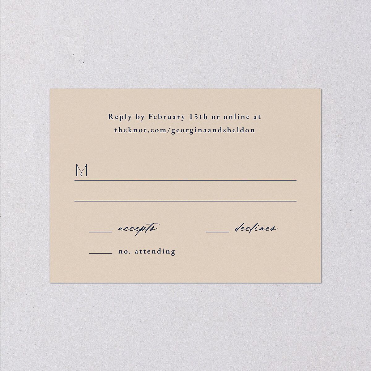 Desert Moon Wedding Response Cards — view 2