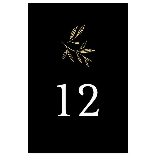 Shining Sprig Table Numbers Gold Licorice Signature