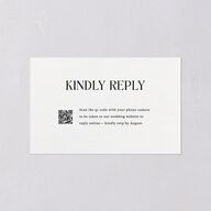 Elegant Minimalist All-in-One Wedding Invitations Pure White Signature Light Both Recipient and Return Addresses No