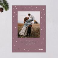 New Year More Cheer Holiday Cards Mauve Signature Blank Standard Portrait