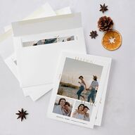 Modern New Year Holiday Cards Gold Dark Camo Signature Blank Standard Portrait