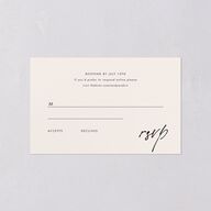 Simply Script All-in-One Wedding Invitations Linen Signature Light Both Recipient and Return Addresses No