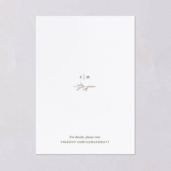 Rustic Branches Save The Date Cards Biscotti Signature smooth Blank No Standard