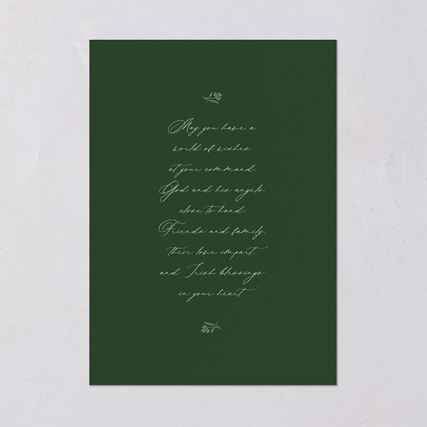 Celtic Knot Rehearsal Dinner Invitations Hunter Green Signature Blank Standard