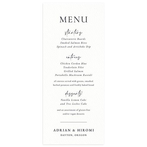 Layered Watercolor Menus Navy Signature