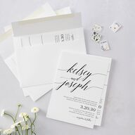 Painted Minimal Wedding Invitations Midnight Signature Blank No Standard