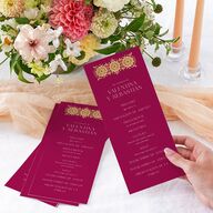 Hacienda Elegante Wedding Programs Gold Raspberry Signature