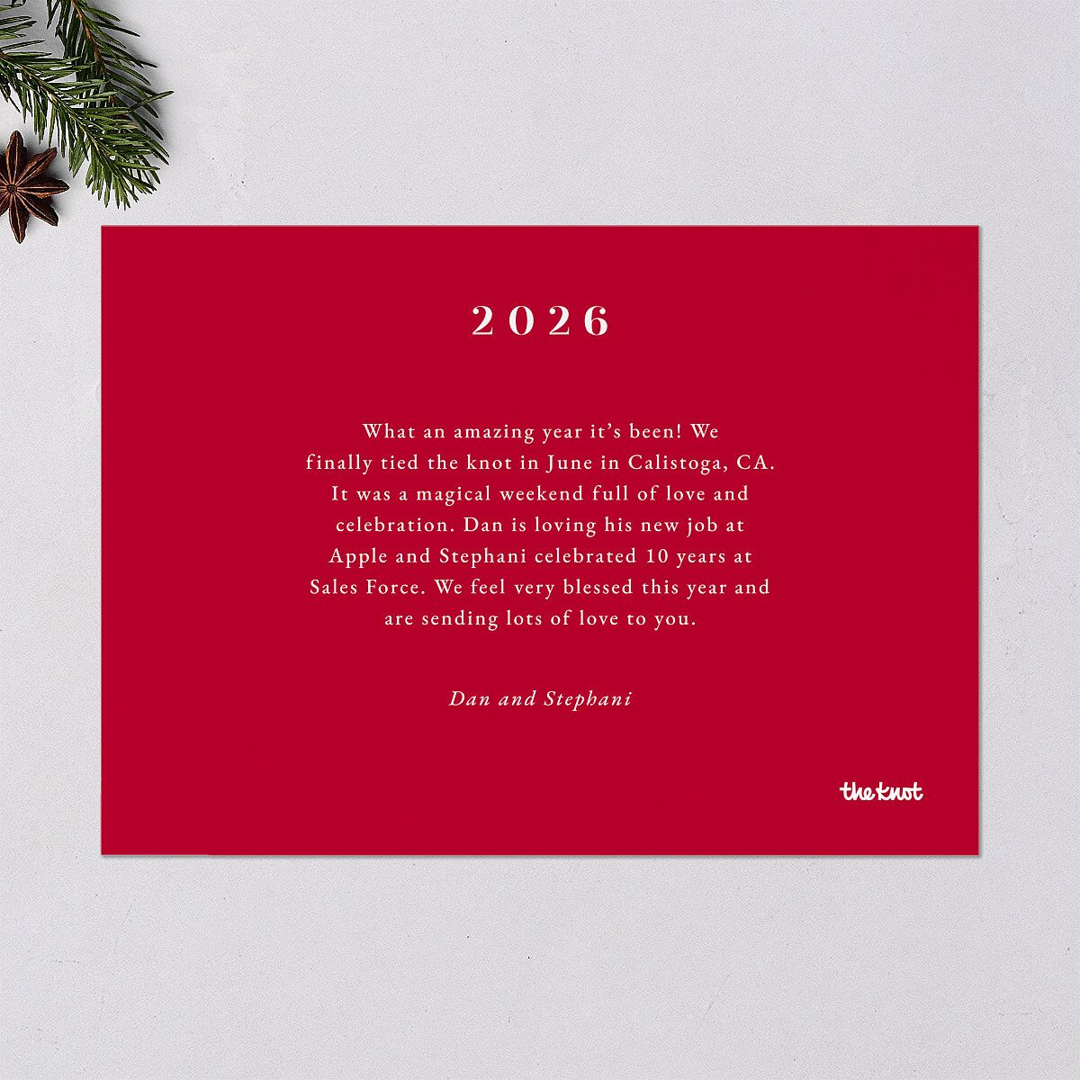 Holiday Botanical Holiday Cards Crimson Signature Blank Landscape Standard