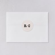 Classic Western Wedding Stickers Midnight Circle