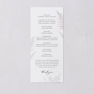 Woodsy Ferns Wedding Program Scottish Green Signature