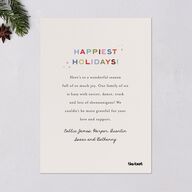 Very Merriest Retro Christmas Holiday Cards Linen Signature Blank Standard Landscape