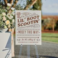 Western I Do BBQ Standard Direction Sign Medium Saddle Standard Indoor Foam Core M Direction