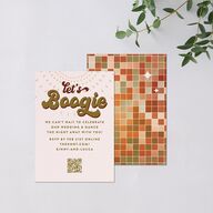 Disco Love QR Code RSVP Cards Umber Signature Standard