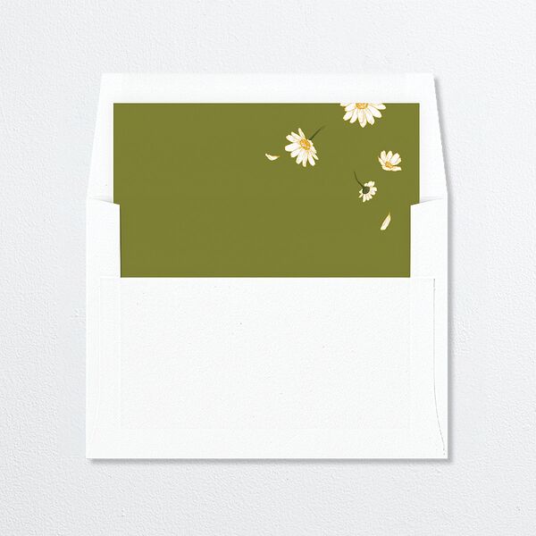 Monogram Daisies Envelope Liners Olive Standard
