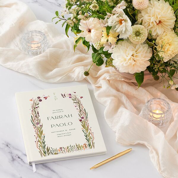 Mushroom Magic Guest Books Mauve