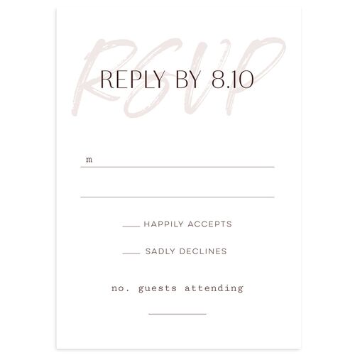Handwritten Year Wedding Response Cards Espresso Signature Standard