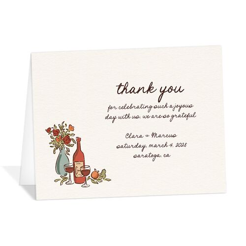 Hand Drawn Tablescape Thank You Cards Camel