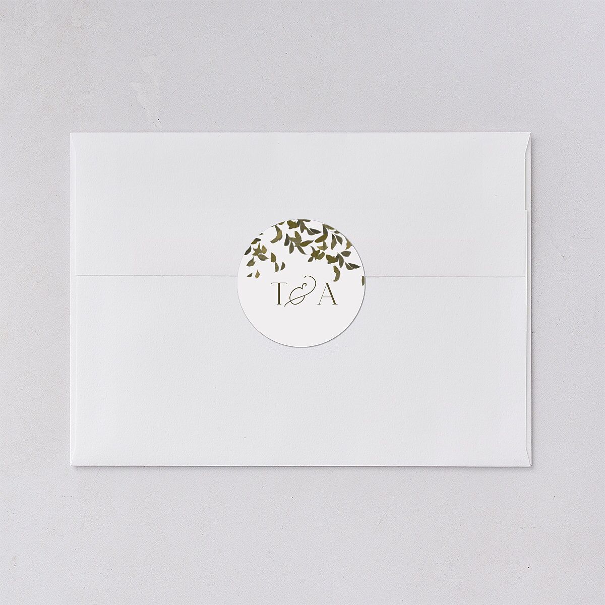 Graceful Chuppah Wedding Stickers Pure White Circle