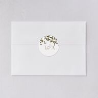 Graceful Chuppah Wedding Stickers Pure White Circle